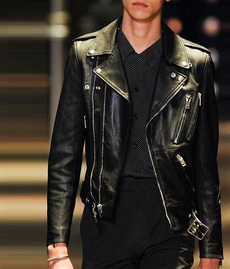 yves saint laurent leather jacket mens|ysl leather jacket women's.